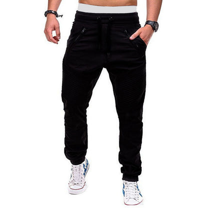 Pantalon de jogging cargo sportif pour hommes avec des poches zippées élégantes et une taille élastique Chic und Stil