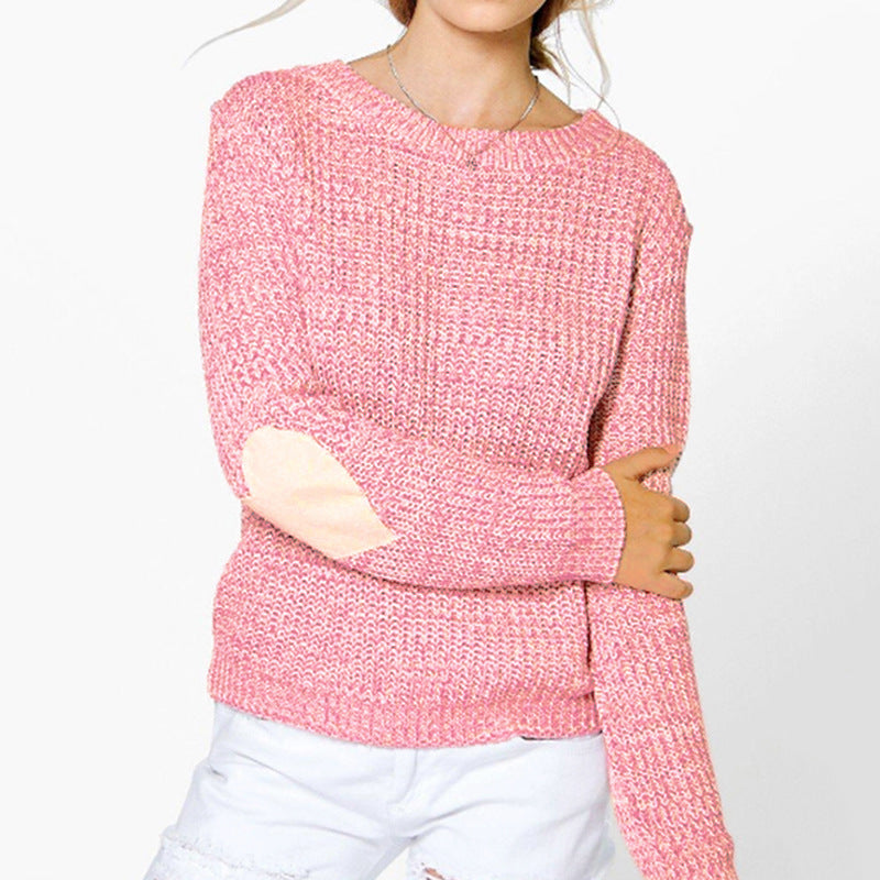 Pull en grosse maille pour femmes avec applications en forme de cœur Chic und Stil