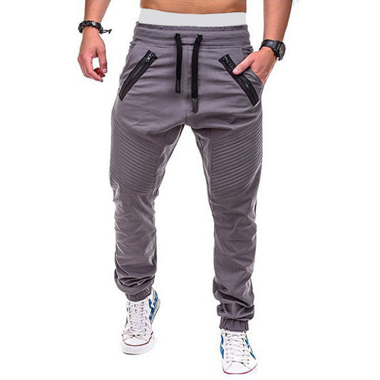 Pantalon de jogging cargo sportif pour hommes avec des poches zippées élégantes et une taille élastique Chic und Stil
