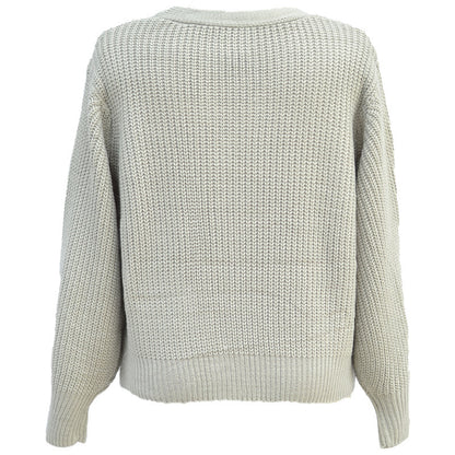 Pull en laine épaisse pour femmes avec détail de bouton Chic und Stil