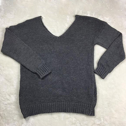 Dames Grand pull en tricot avec épaule dénudée et coupe décontractée Chic und Stil