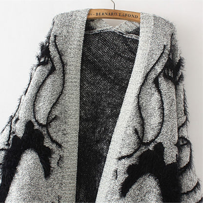 Robe en tricot pour femme avec design artistique et silhouette élégante Chic und Stil