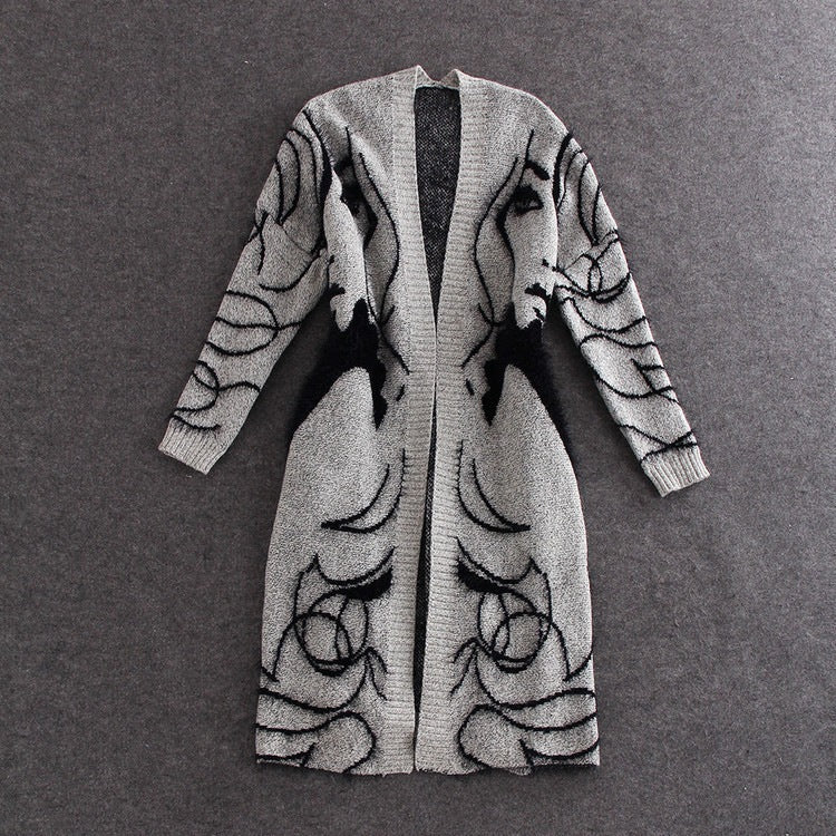 Robe en tricot pour femme avec design artistique et silhouette élégante Chic und Stil