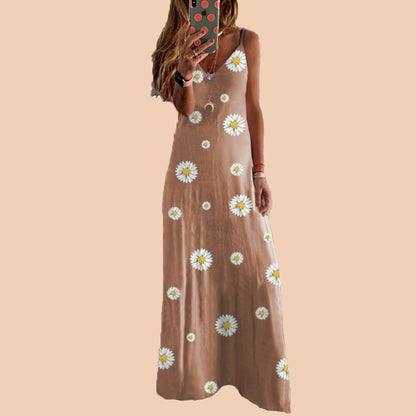 Robe maxi sans manches à imprimé floral Chic und Stil