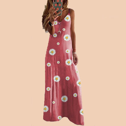 Robe maxi sans manches à imprimé floral Chic und Stil