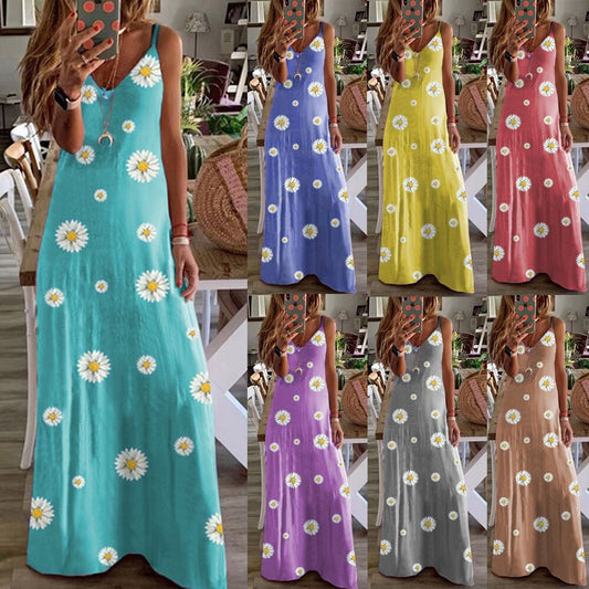 Robe maxi sans manches à imprimé floral Chic und Stil