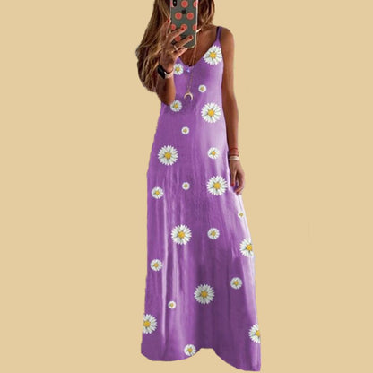 Robe maxi sans manches à imprimé floral Chic und Stil