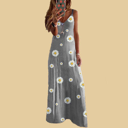 Robe maxi sans manches à imprimé floral Chic und Stil