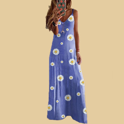 Robe maxi sans manches à imprimé floral Chic und Stil