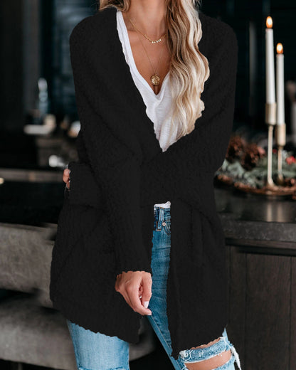 Dames gros tricot cardigan avec manches ouvertes Chic und Stil