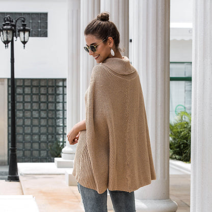 Pull-over cape pour femmes avec un design structuré et une coupe ample Chic und Stil