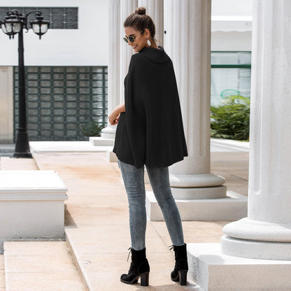 Pull-over cape pour femmes avec un design structuré et une coupe ample Chic und Stil