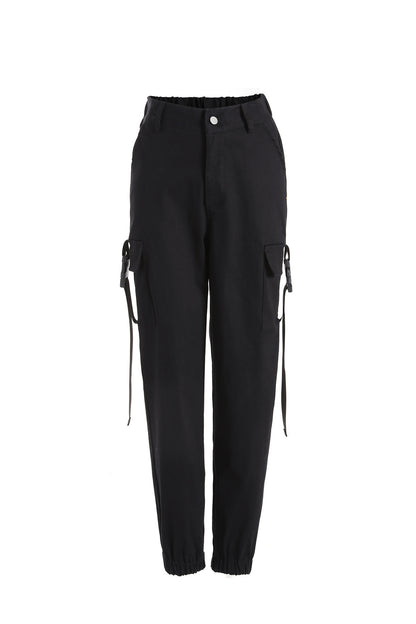 Women’s cargo pants with elastic waist and practical side pockets Chic and Style