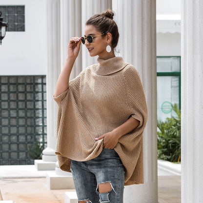 Pull-over cape pour femmes avec un design structuré et une coupe ample Chic und Stil