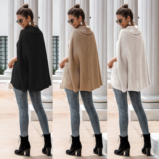 Pull-over cape pour femmes avec un design structuré et une coupe ample Chic und Stil
