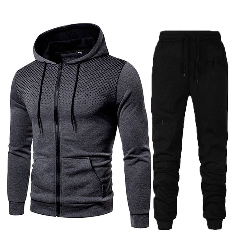 Men's hoodie and jogging pants set with breathable inserts Chic und Stil