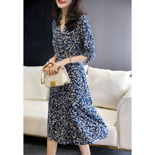 Robe Midi Florale Femme Chic und Stil