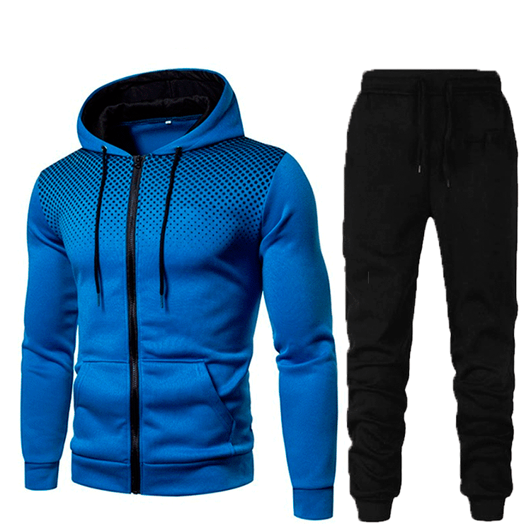 Men's hoodie and jogging pants set with breathable inserts Chic und Stil