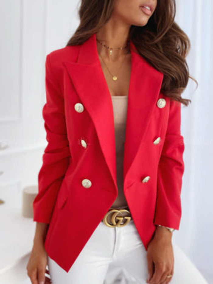 Dames Blazer Élégant à Double Boutonnage Chic und Stil