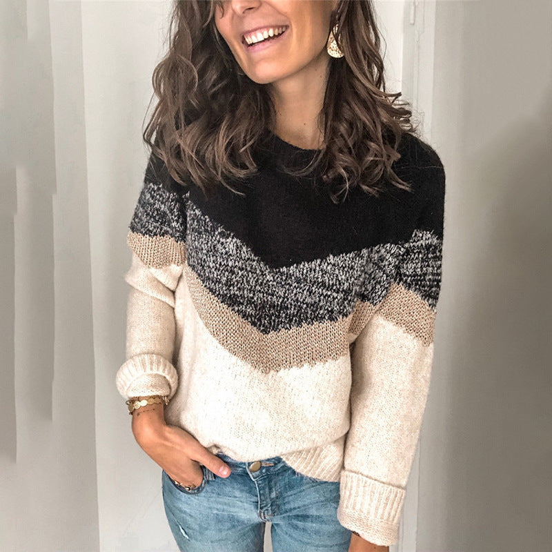 Pull femme moderne et structuré avec un design géométrique Chic und Stil