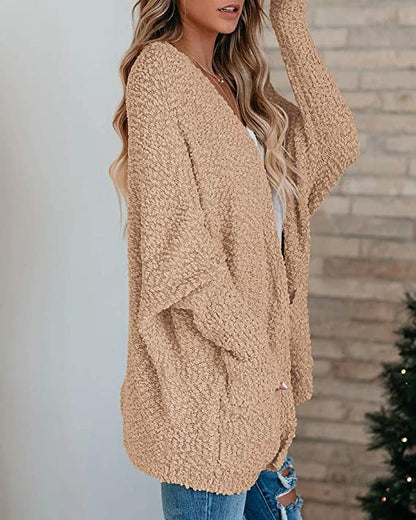 Dames gros tricot cardigan avec manches ouvertes Chic und Stil