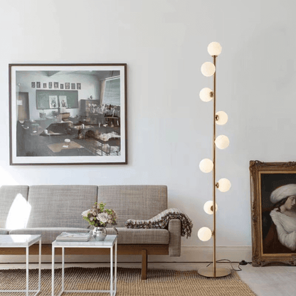Élégante Lampe Pied Nordique - Verre Design - Chic-Gulvlampe-ChicUndStil