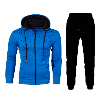 Hommes Ensemble de hoodie sportif et de pantalon d'entraînement avec des inserts respirants et un design à la mode Chic und Stil
