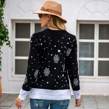 Pull en tricot pour femmes avec motif de Saint Nicolas Chic und Stil