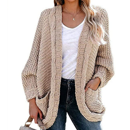 Dames Cardigan en gros tricot avec poches pratiques et coupe décontractée Chic und Stil