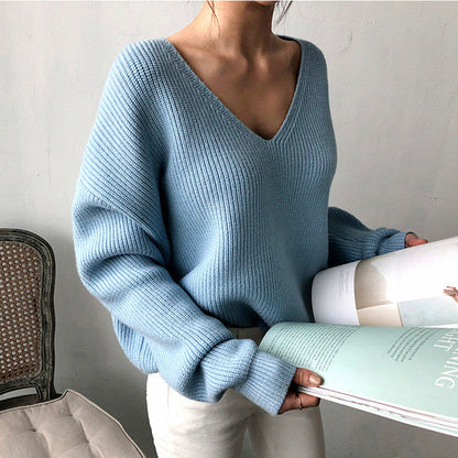 Pull-over en tricot pour femmes avec décolleté en V profond et coupe aérienne Chic und Stil