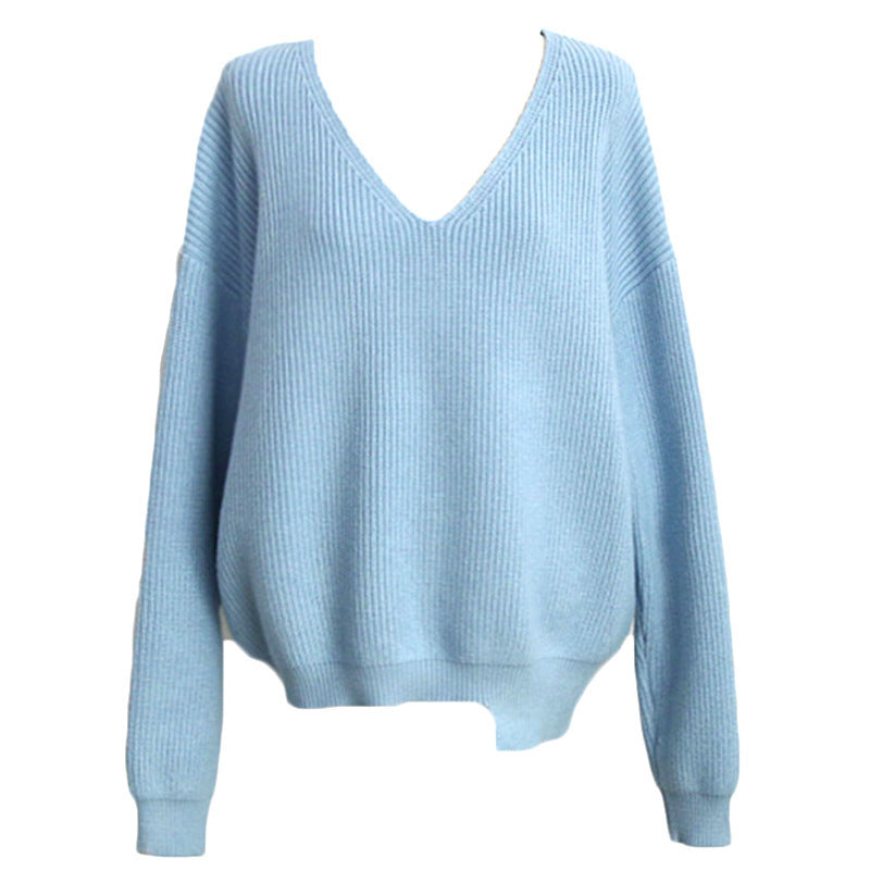 Pull-over en tricot pour femmes avec décolleté en V profond et coupe aérienne Chic und Stil