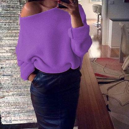 Pull décontracté pour femmes avec coupe ample et épaule ouverte Chic und Stil