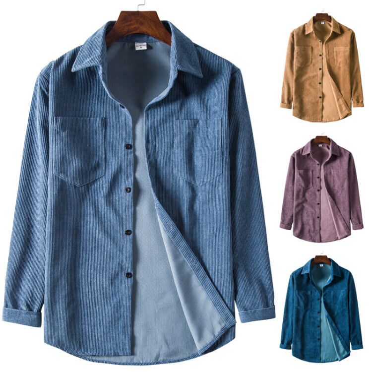 Chemise en corduroy pour homme avec un design structuré et des poches poitrine pratiques Chic und Stil