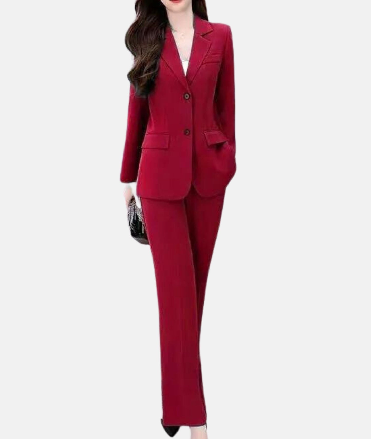 Chic und Stil | Elegant trouser suit with tailored blazer