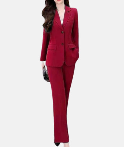 Chic und Stil | Elegant trouser suit with tailored blazer