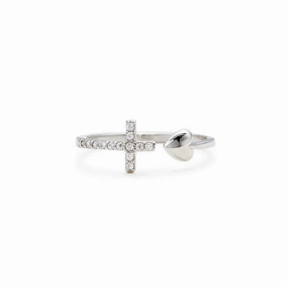 Chic and Style | S925 Sterling Silver Love Cross Ring