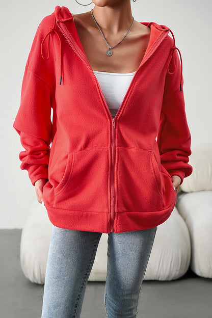 Chic und Stil | Casual pullover cardigan with hood