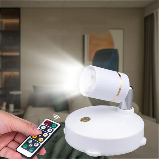 Chic and Style | Wireless, rechargeable LED spotlight and desk lamp with remote control 