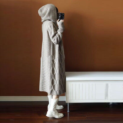 Dames cardigan avec capuche et design structuré Chic und Stil