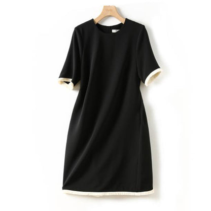 Robe Shift Élégante Pour Femme avec Bord Contrastant Chic und Stil