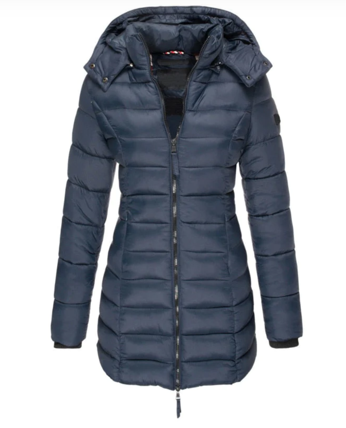 Chic und Stil Elisa - La meilleure et la plus douillette des vestes en duvet avec capuche et fermeture éclair