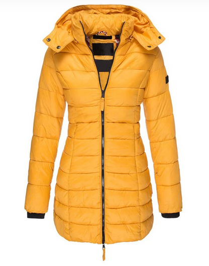 Chic und Stil Elisa - La meilleure et la plus douillette des vestes en duvet avec capuche et fermeture éclair