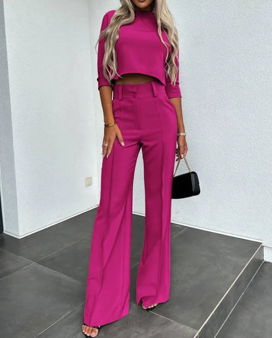 Chic und Stil | Eleganz Tailored Autumn Pants Set for Stylish Looks