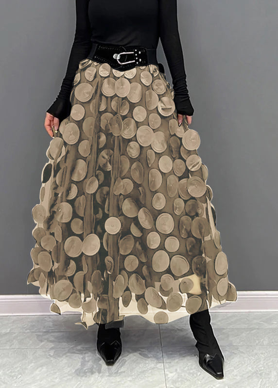 Women's Skirt Made of Tulle & Polka Dot Material with Patchwork Design & Chic Look Chic und Stil