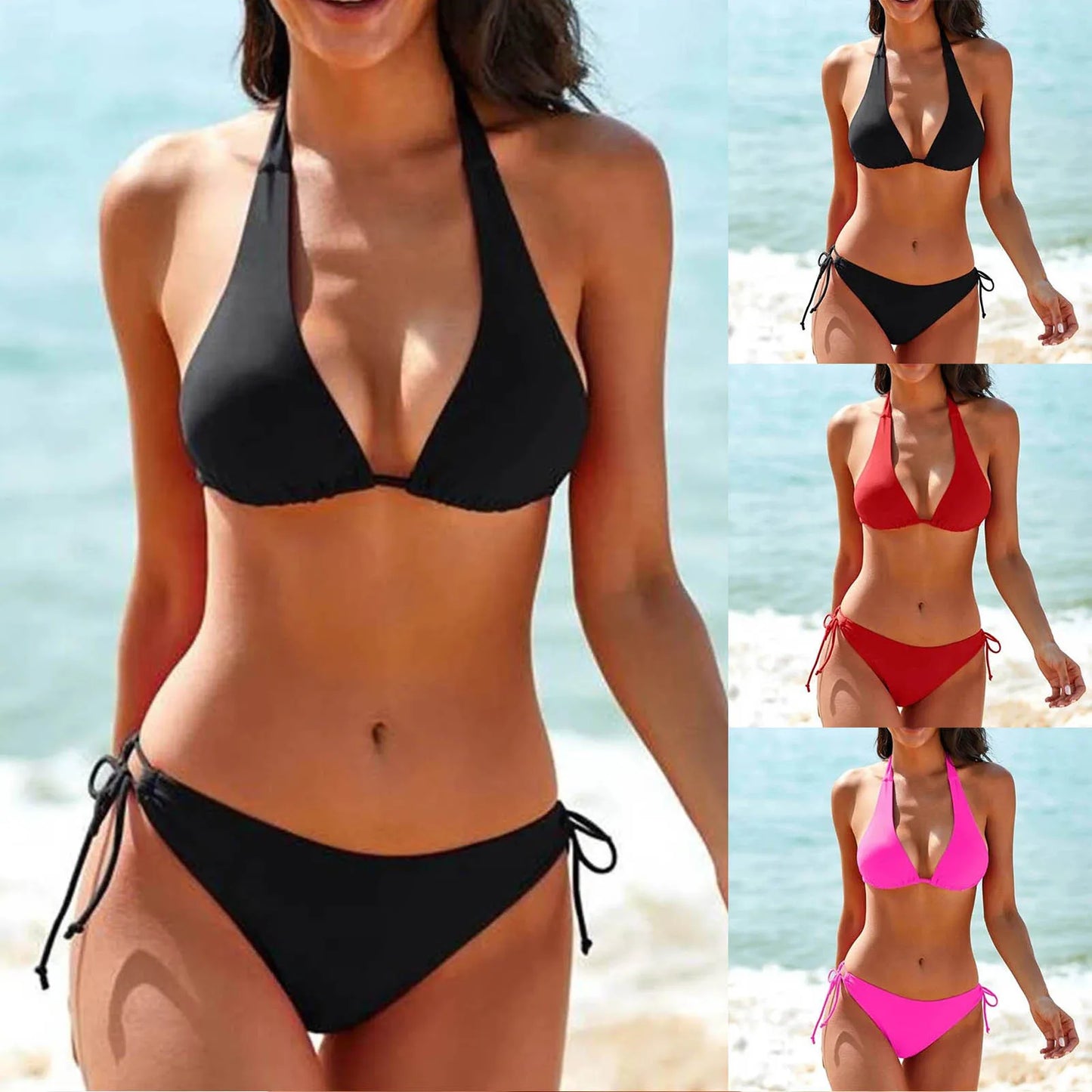 Chic und Stil | Classic Black Halter Bikini