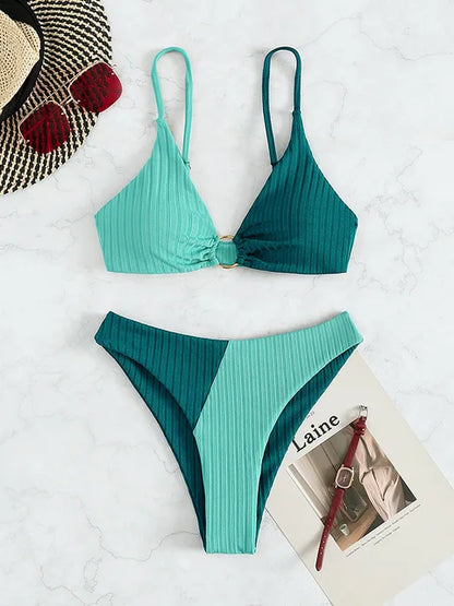 Chic und Stil | Push-Up Bikini Set with High Waist for Women