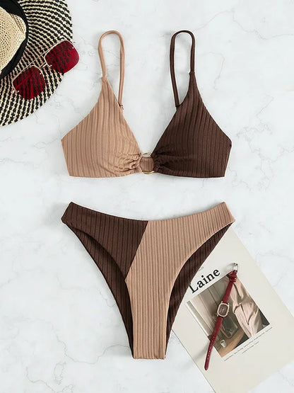 Chic und Stil | Push-Up Bikini Set with High Waist for Women