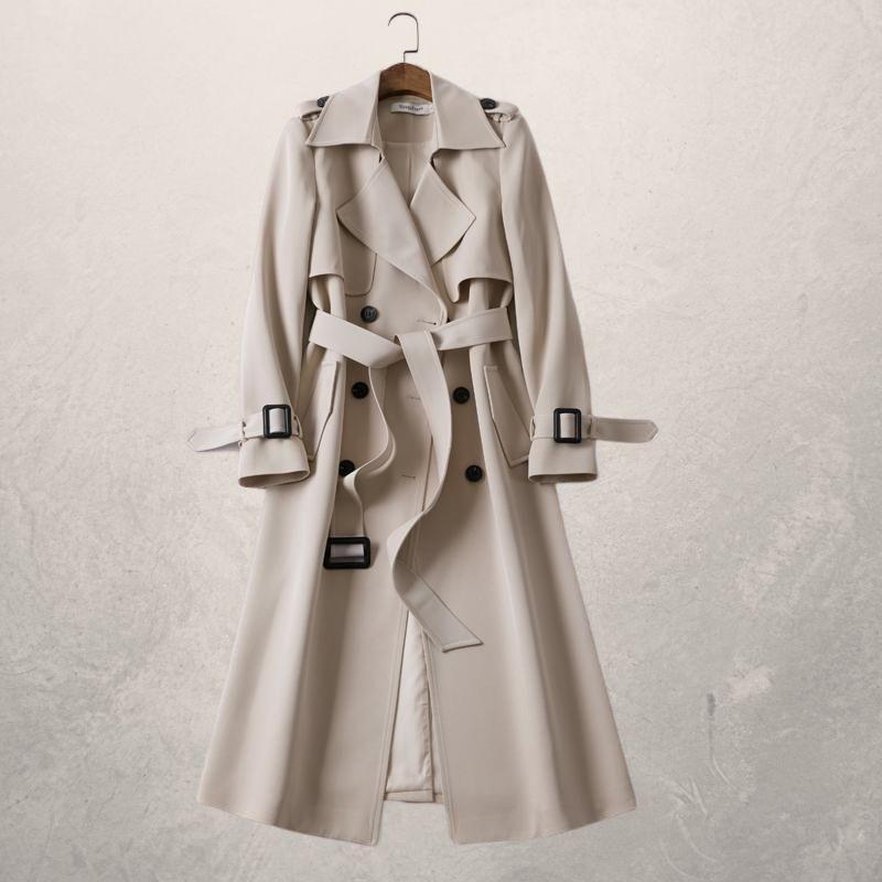 Women's Mid-length Trench Coat Autumn Long Windbreaker - ChicUndStil