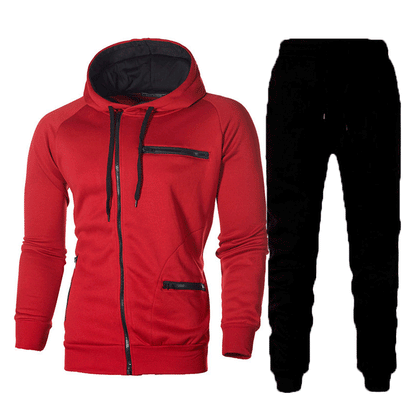 Men Sporty hoodie and jogger pants set with functional pockets and modern design Chic and Style