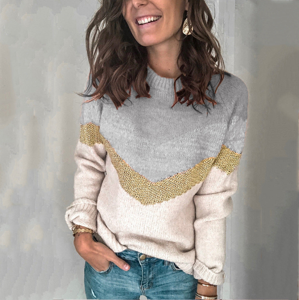 Pull femme moderne et structuré avec un design géométrique Chic und Stil